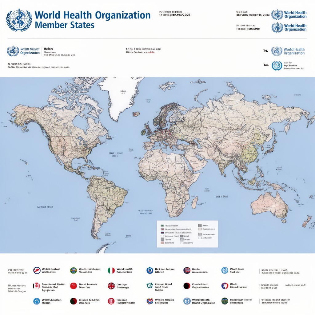 AI-generated illustration of World Health Organization Member States
