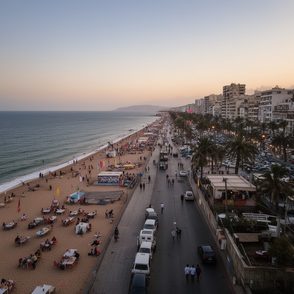 AI-generated illustration of Ain Diab Corniche