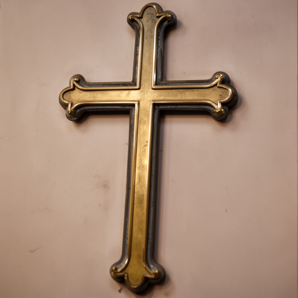 AI-generated illustration of double-barred cross