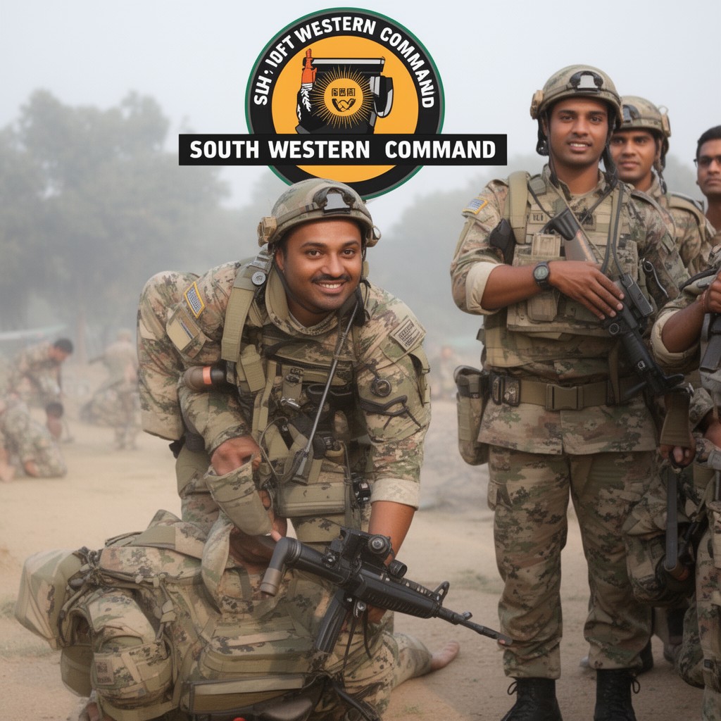 AI-generated illustration of South Western Command (India)