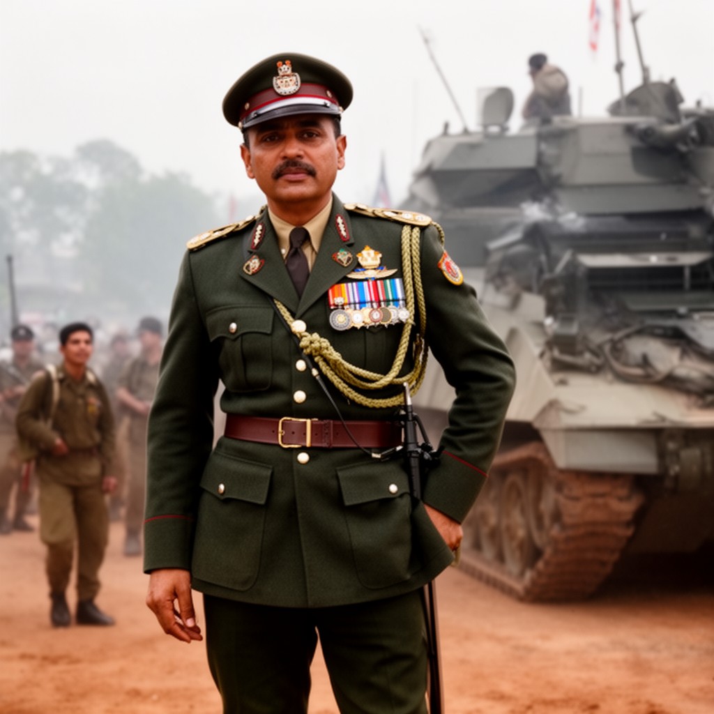 AI-generated illustration of Commander‑in‑Chief, India
