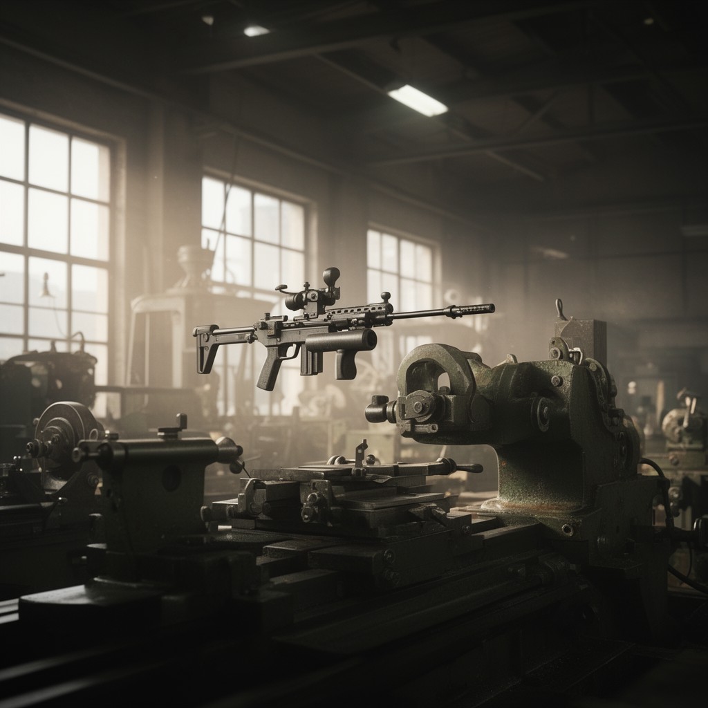 AI-generated illustration of Łucznik Arms Factory