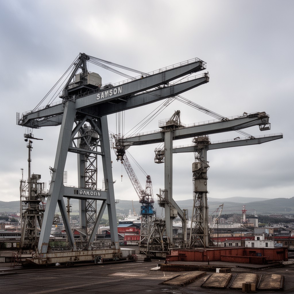 AI-generated illustration of Samson gantry crane