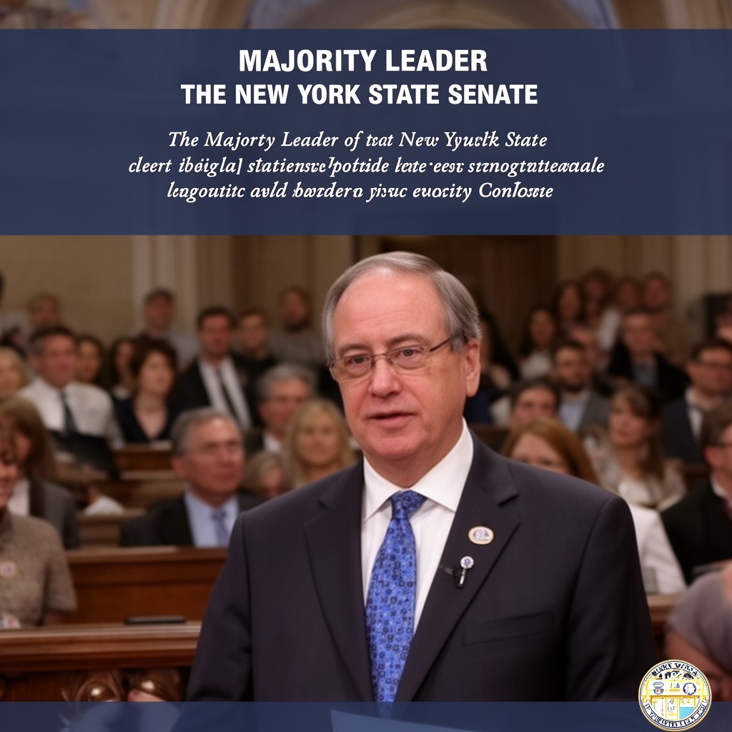 AI-generated illustration of Majority Leader of the New York State Senate