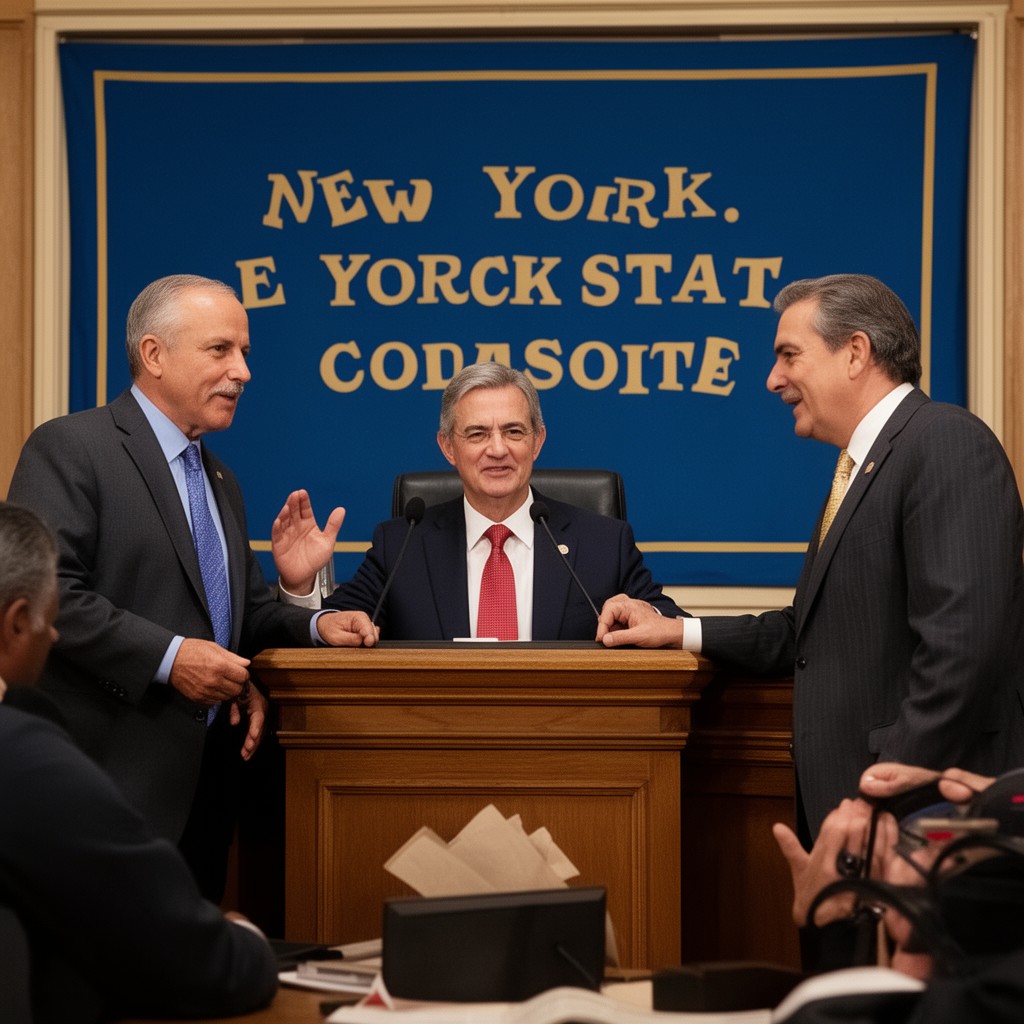 AI-generated illustration of New York State government officials