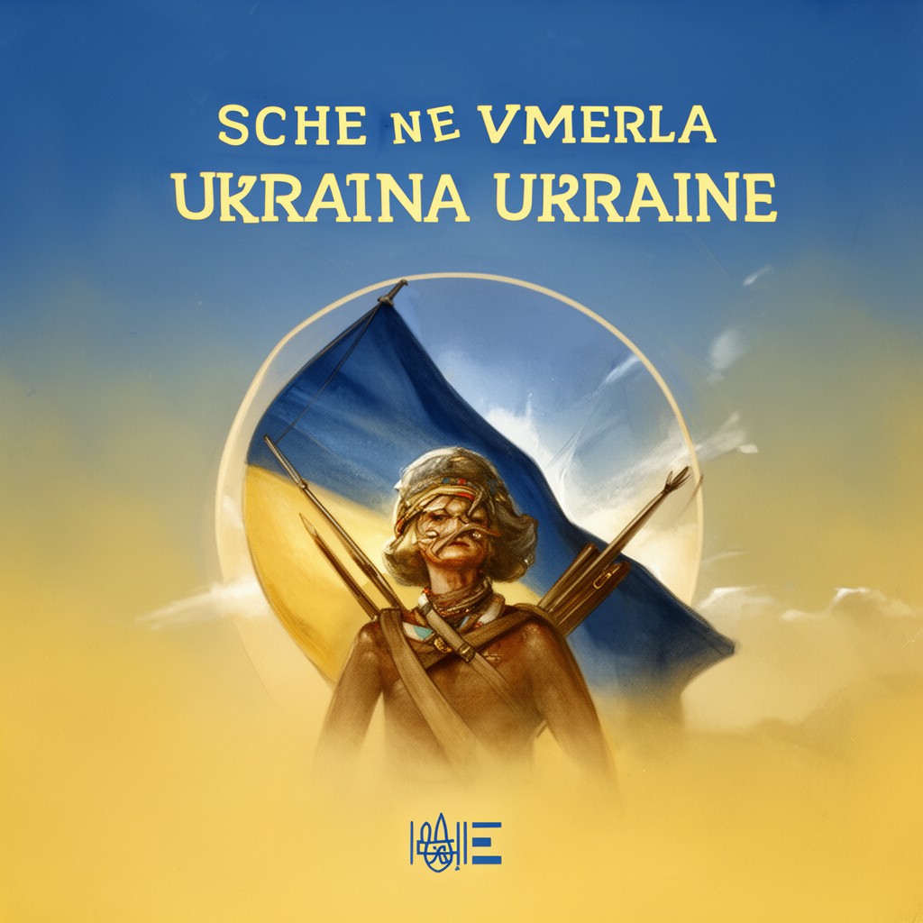 AI-generated illustration of Shche ne vmerla Ukraina
