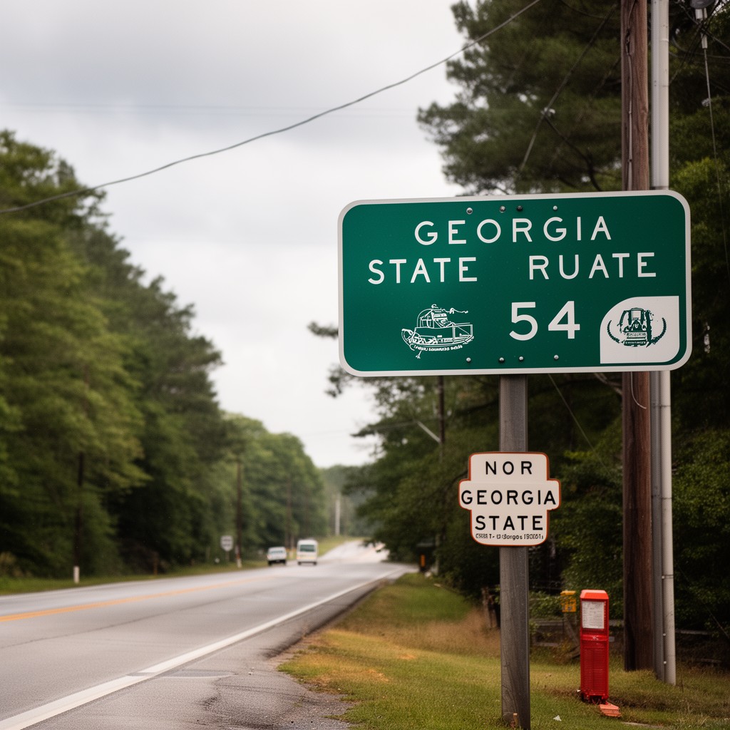 AI-generated illustration of Georgia State Route 54