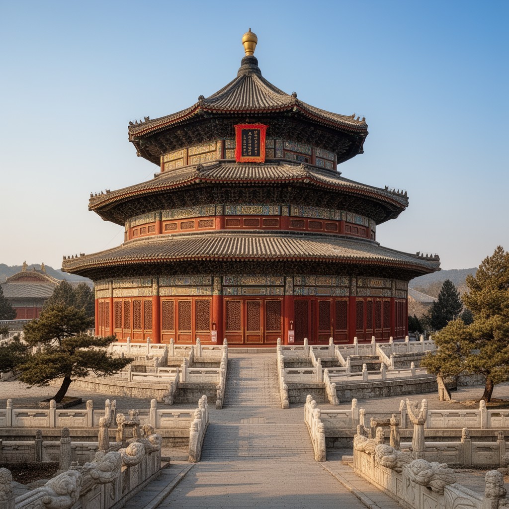 AI-generated illustration of Hall of Prayer for Good Harvests