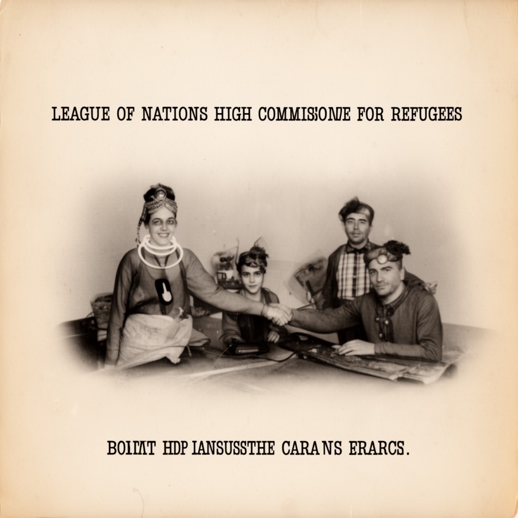 AI-generated illustration of League of Nations High Commissioner for Refugees