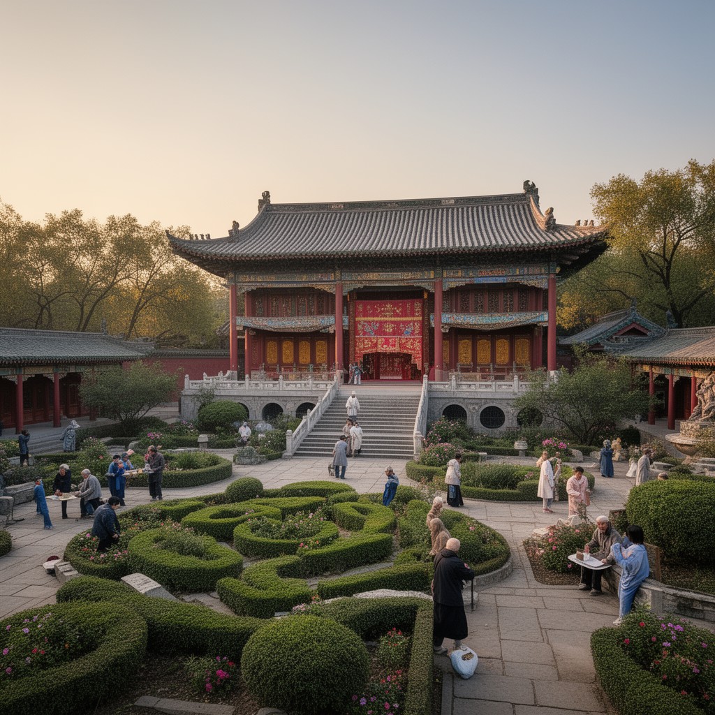 AI-generated illustration of Garden of Virtue and Harmony