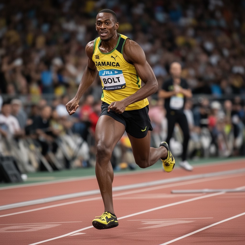 AI-generated illustration of Usain Bolt