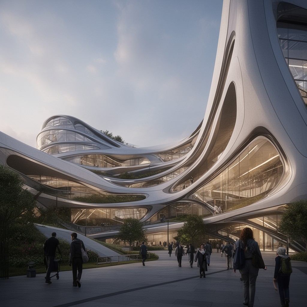 AI-generated illustration of Zaha Hadid Architects