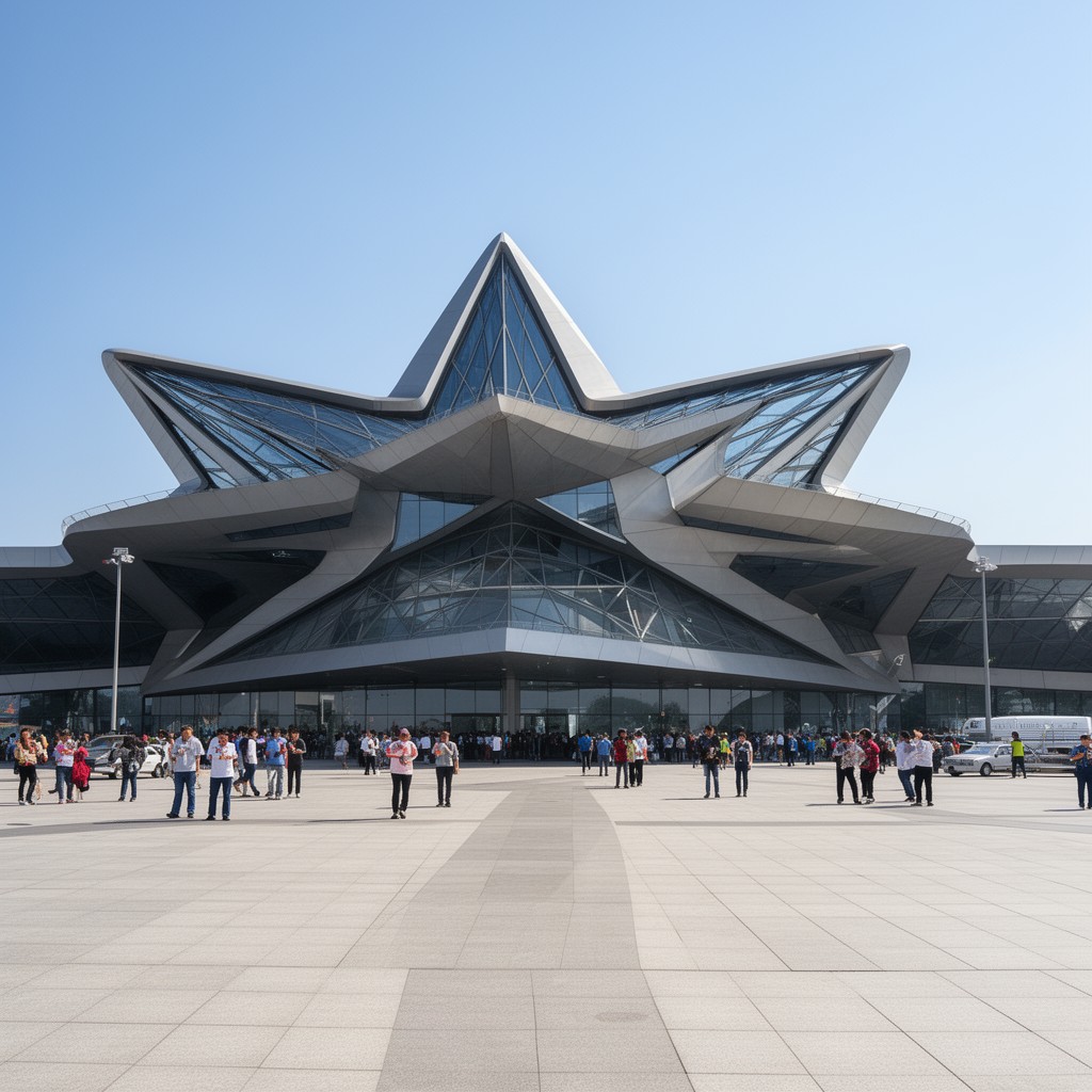 AI-generated illustration of starfish airport