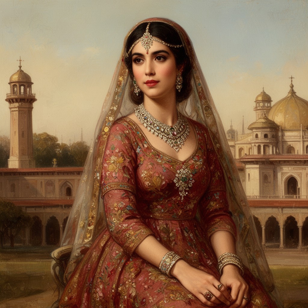 AI-generated illustration of Empress Bega Begum
