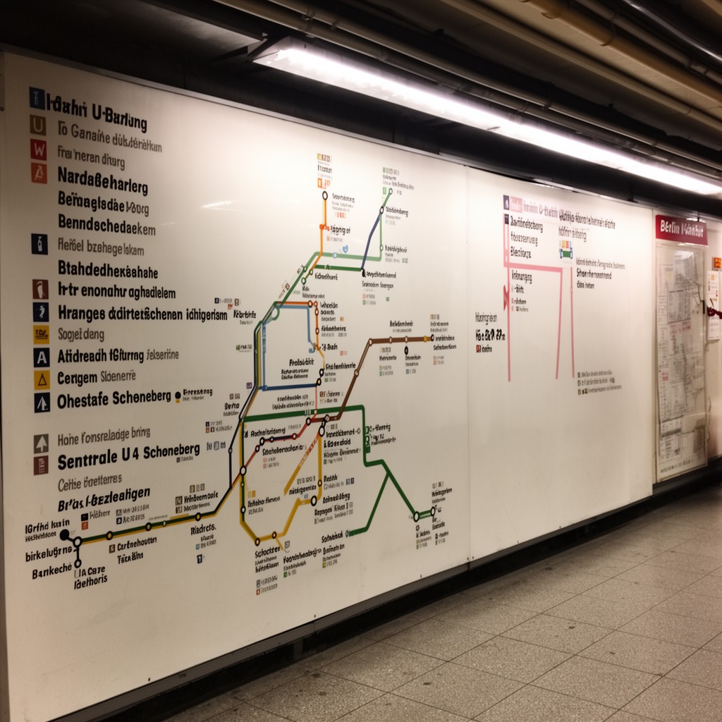 AI-generated illustration of Berlin U-Bahn line U4