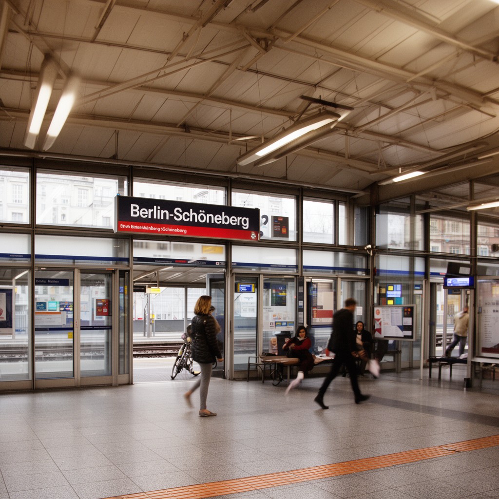 AI-generated illustration of Berlin-Schöneberg station