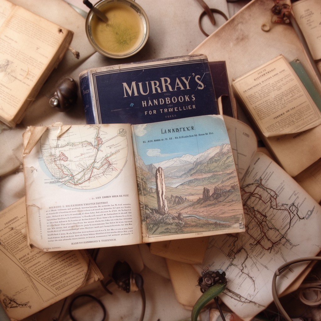 AI-generated illustration of Murray’s Handbooks for Travellers
