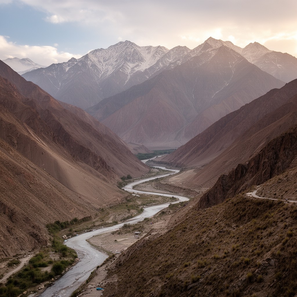 AI-generated illustration of Wakhan Corridor