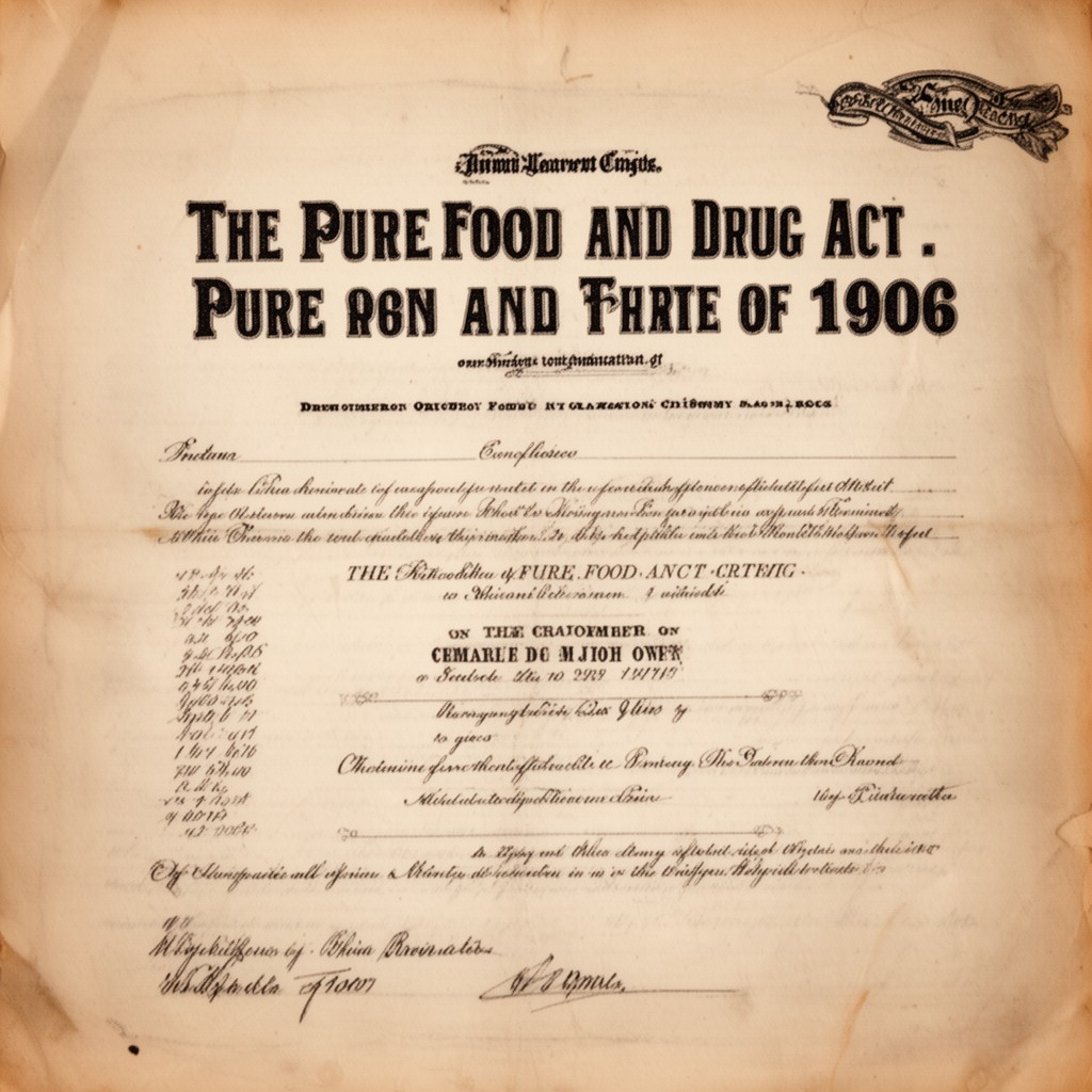 AI-generated illustration of Pure Food and Drug Act of 1906