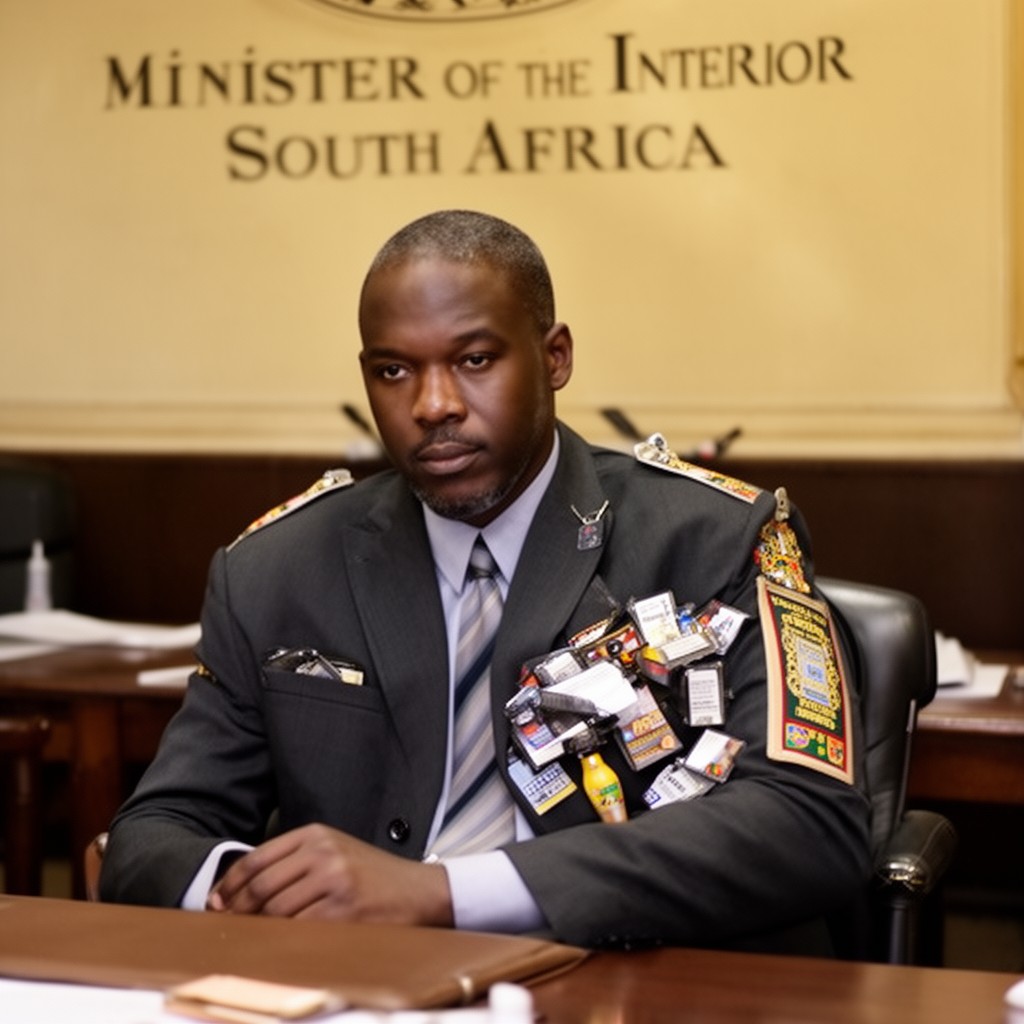 AI-generated illustration of Minister of the Interior of South Africa