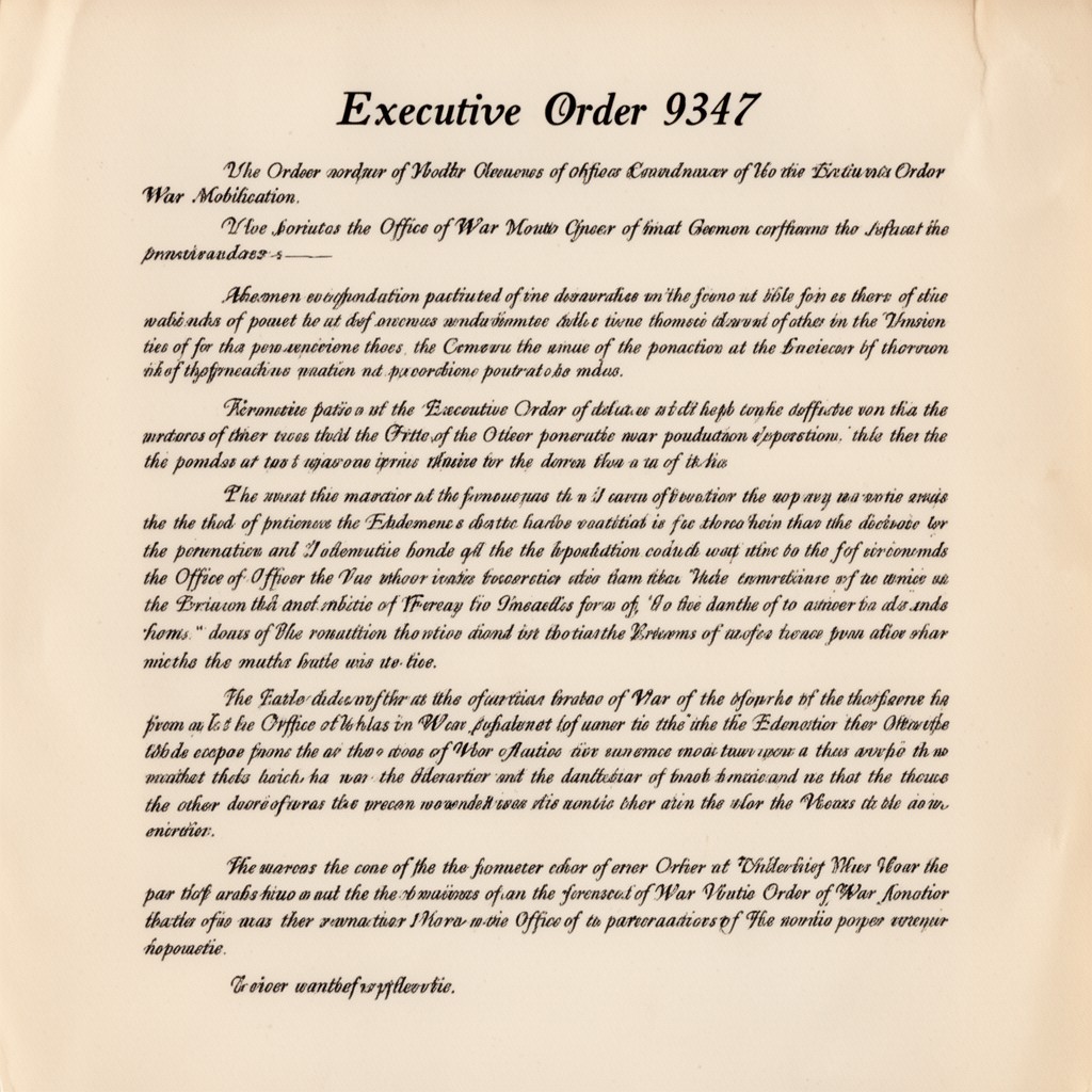 AI-generated illustration of Executive Order 9347