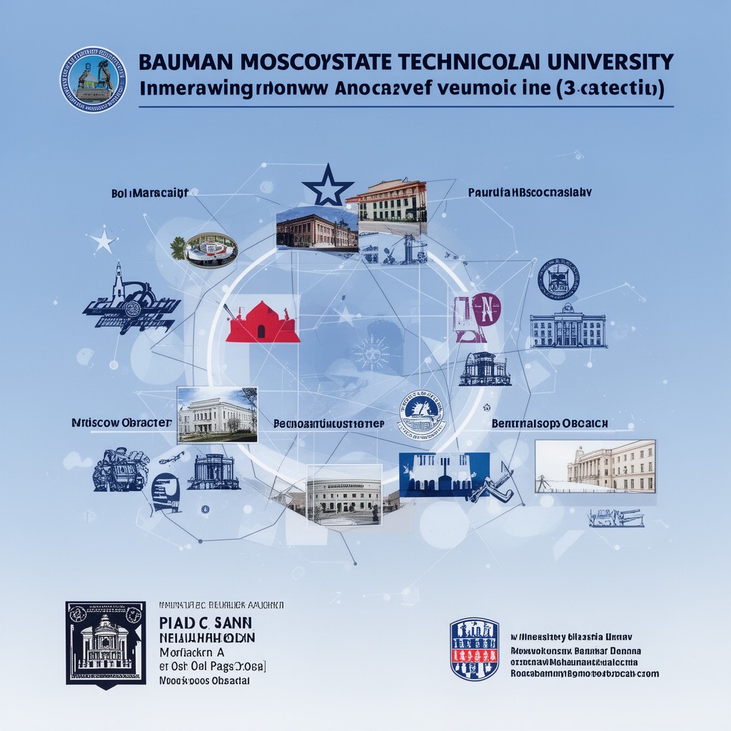AI-generated illustration of Bauman Moscow State Technical University (branches)