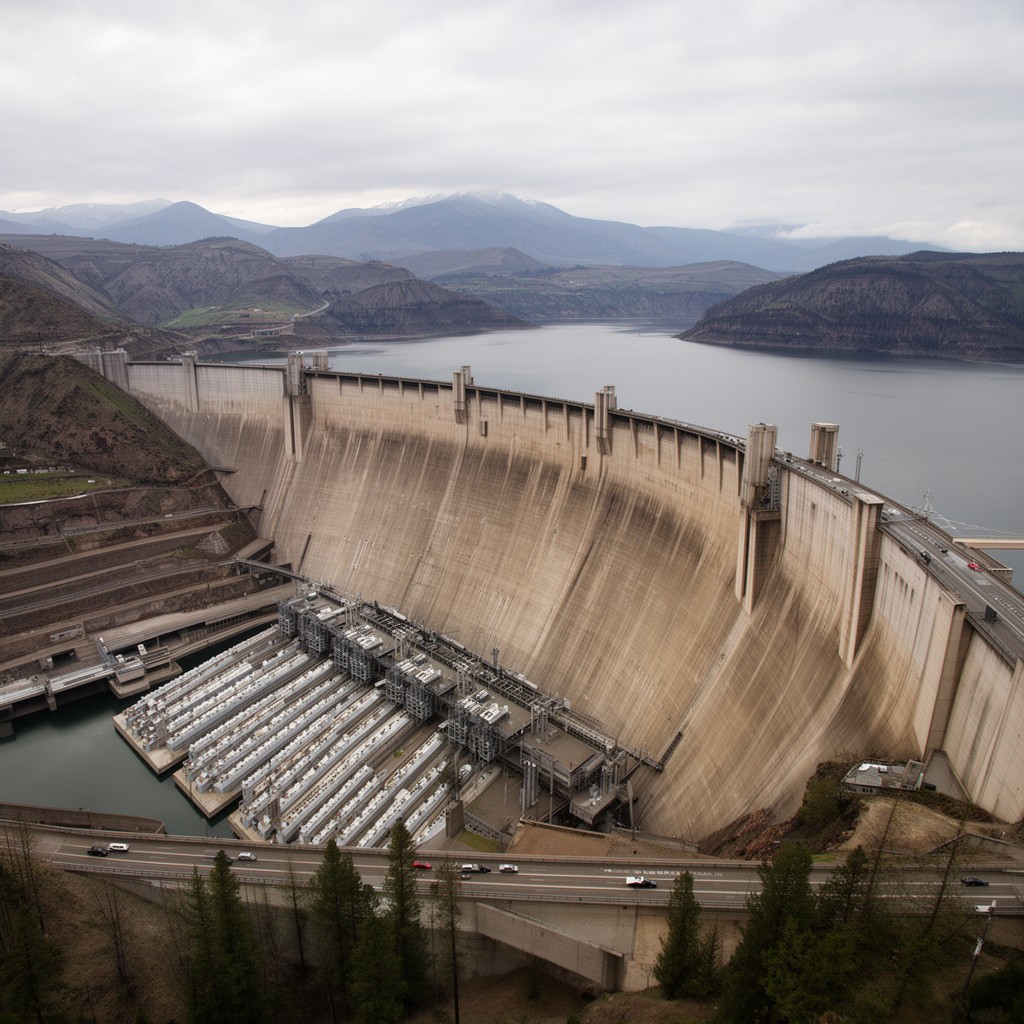 AI-generated illustration of Grand Coulee Dam
