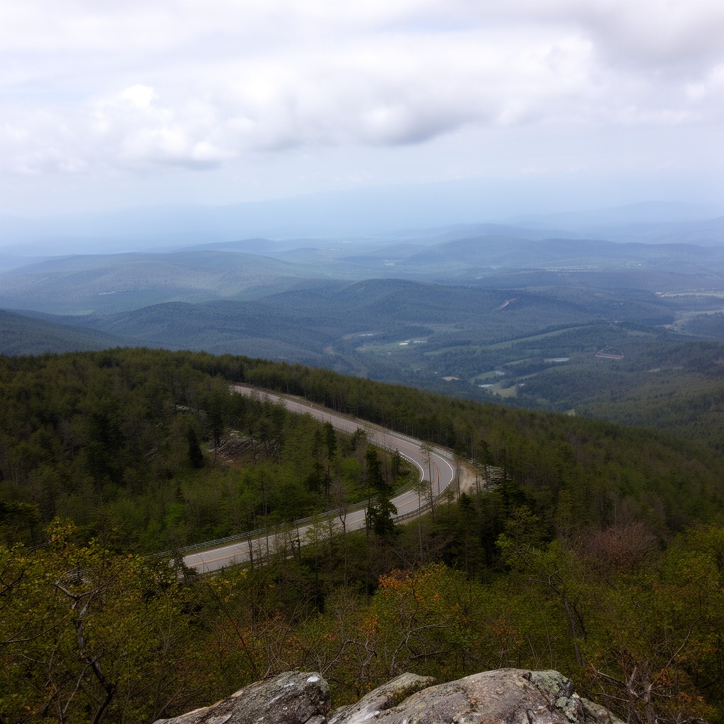 AI-generated illustration of Skyline Drive