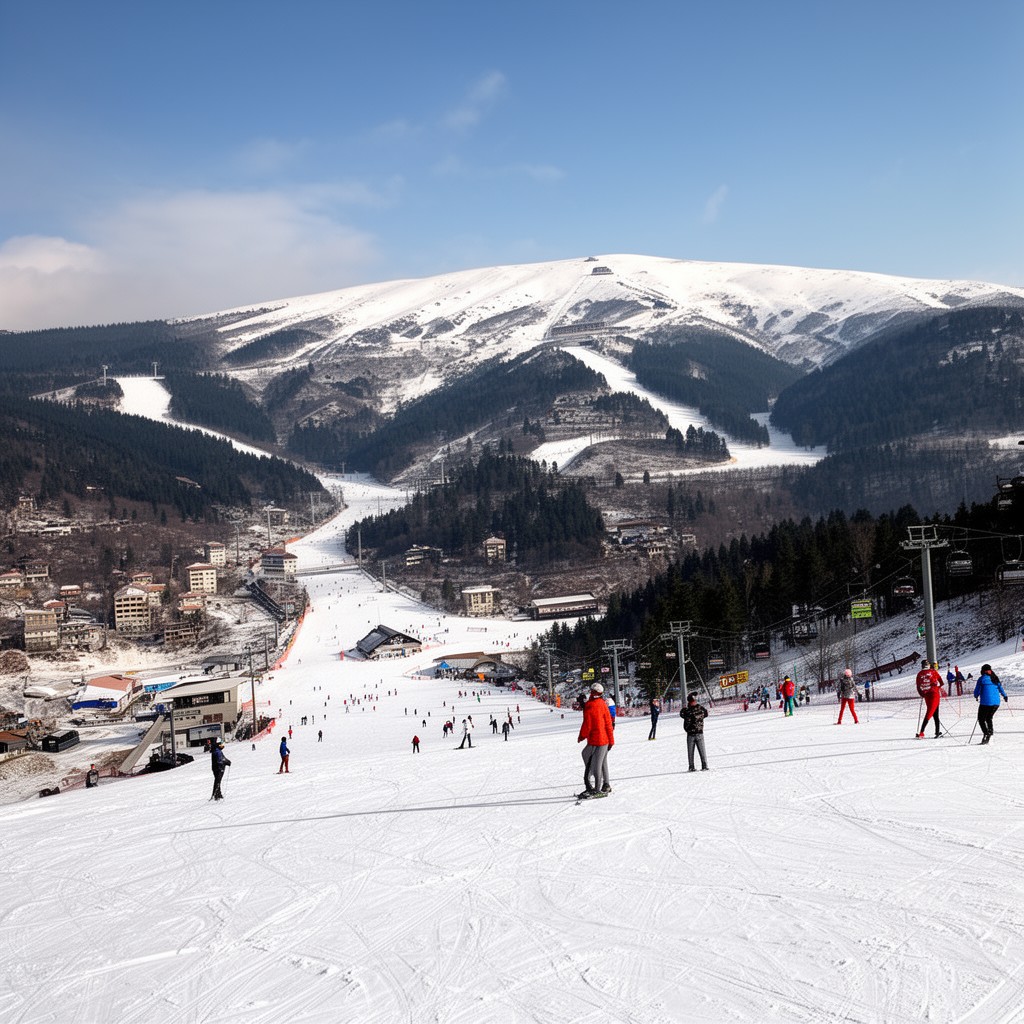 AI-generated illustration of Uludağ ski resort