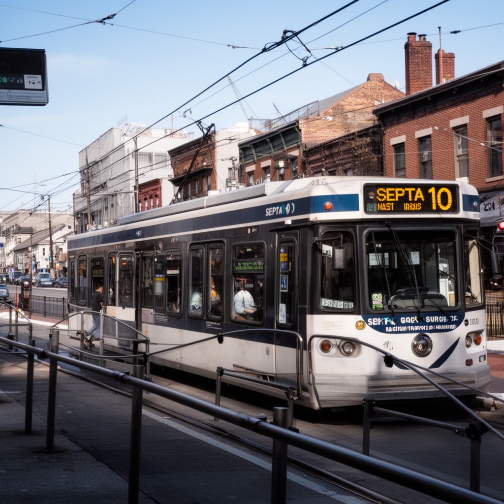 AI-generated illustration of SEPTA Route 10