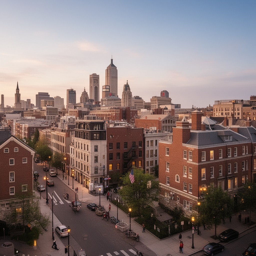 AI-generated illustration of University City neighborhood