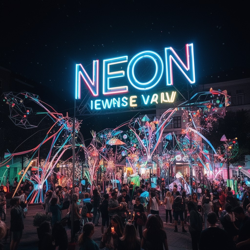 AI-generated illustration of NEON Festival