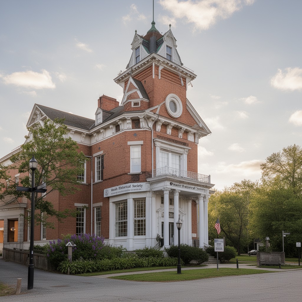 AI-generated illustration of Maine Historical Society