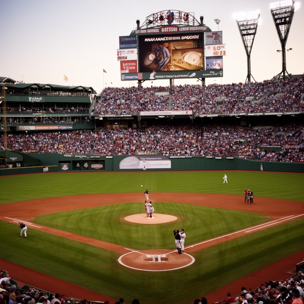 AI-generated illustration of Game 4 of the 2004 American League Championship Series