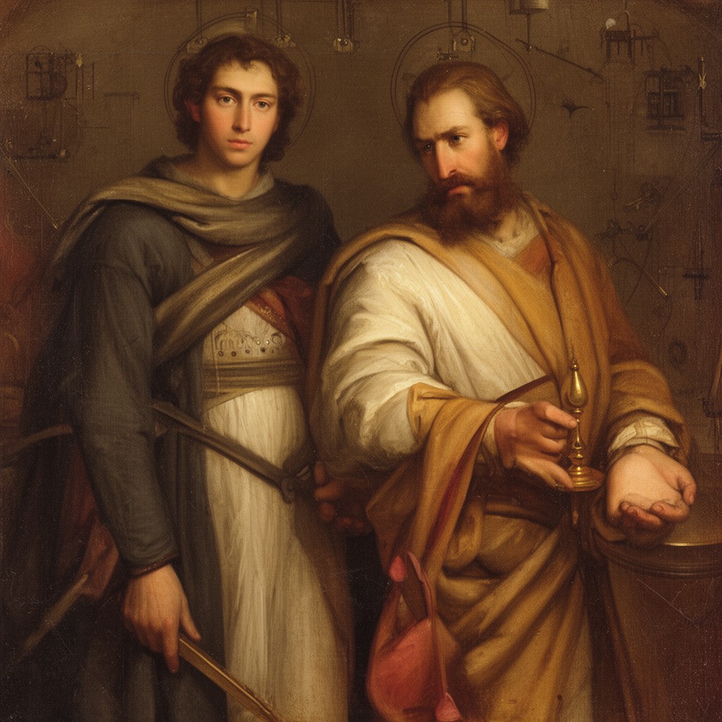 AI-generated illustration of Trinitarian controversies of the 4th century