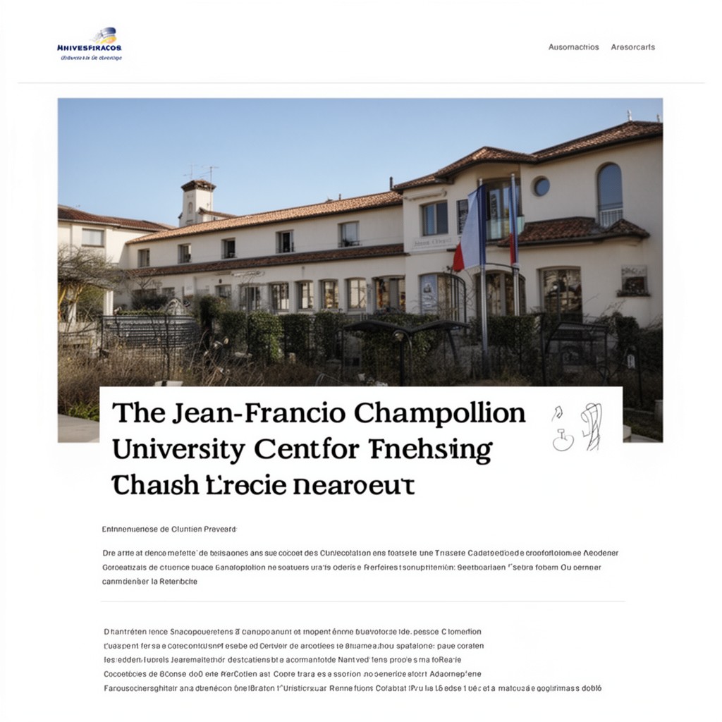 AI-generated illustration of Jean-François Champollion University Center for Teaching and Research