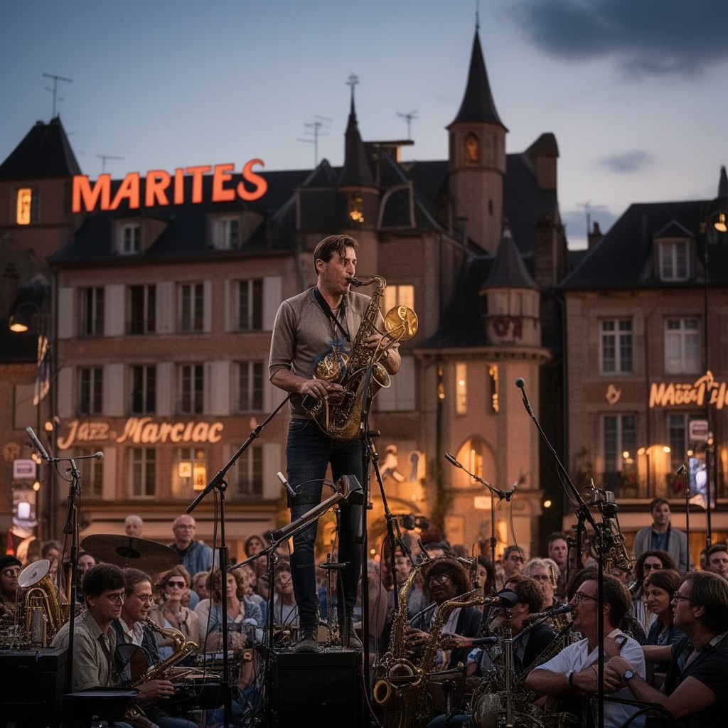 AI-generated illustration of Jazz in Marciac