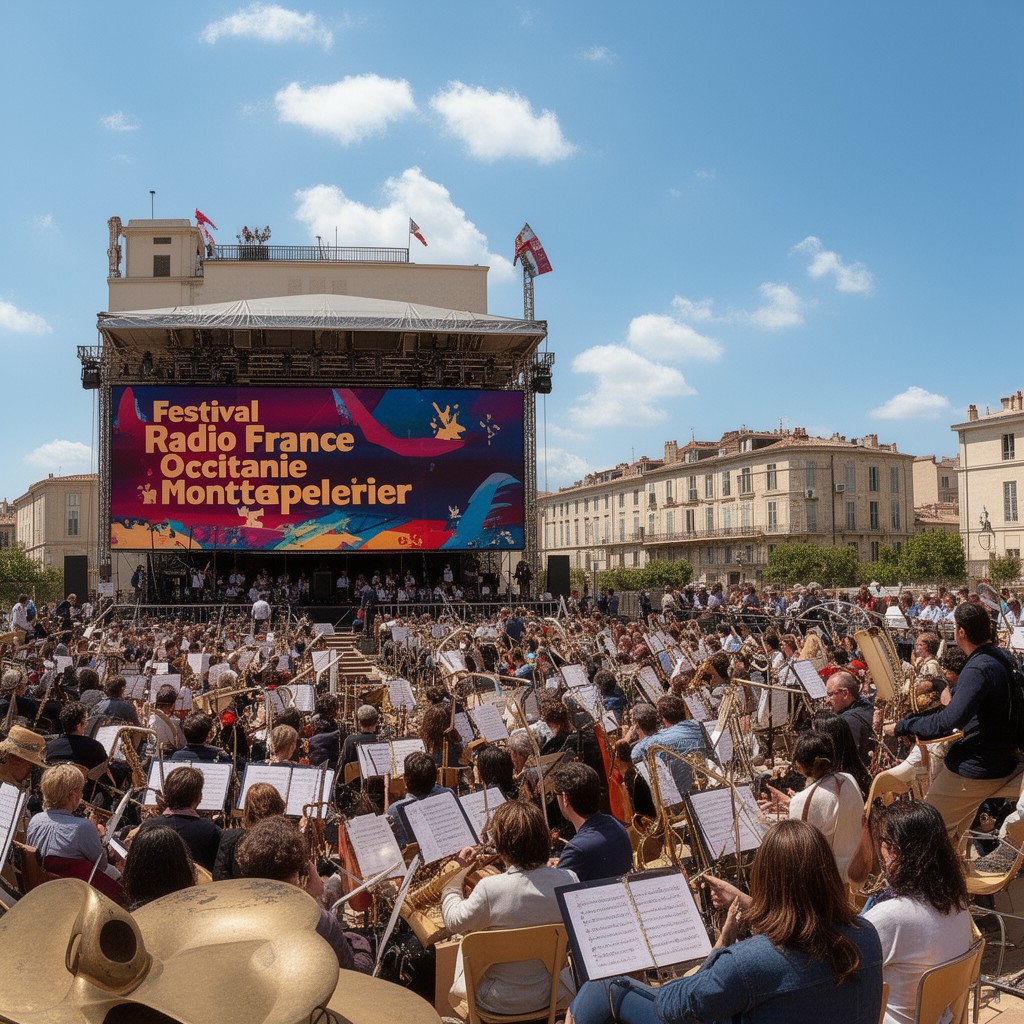 AI-generated illustration of Festival Radio France Occitanie Montpellier