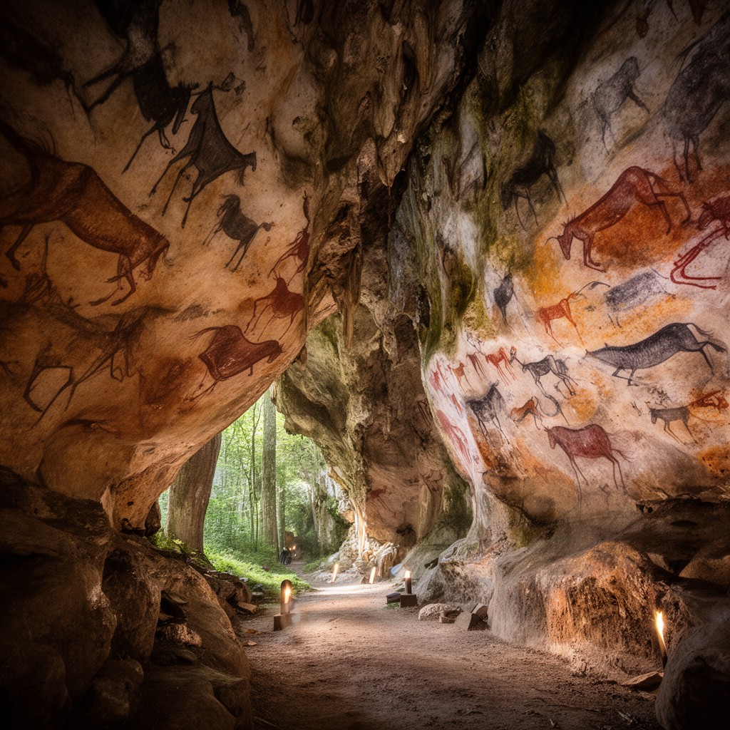 AI-generated illustration of Grotte de Niaux