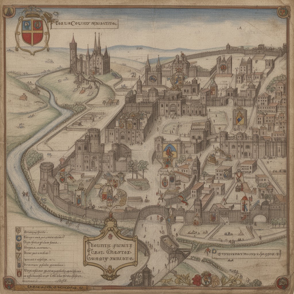 AI-generated illustration of County Palatine of Chester