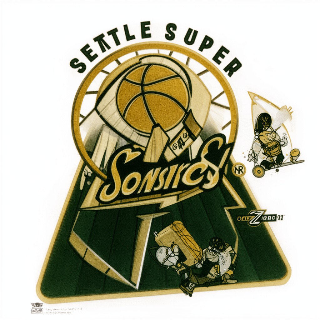 AI-generated illustration of Seattle SuperSonics