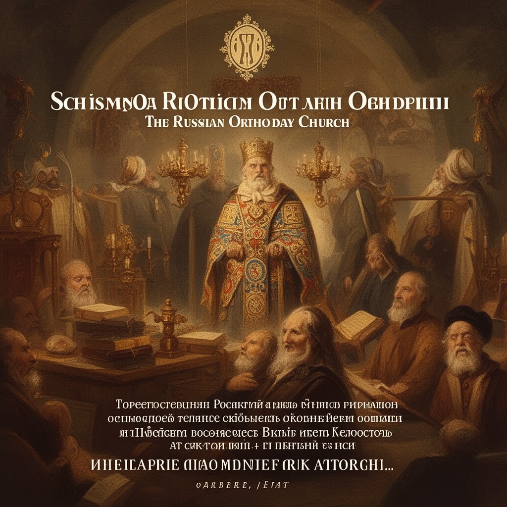 AI-generated illustration of Schism of the Russian Orthodox Church
