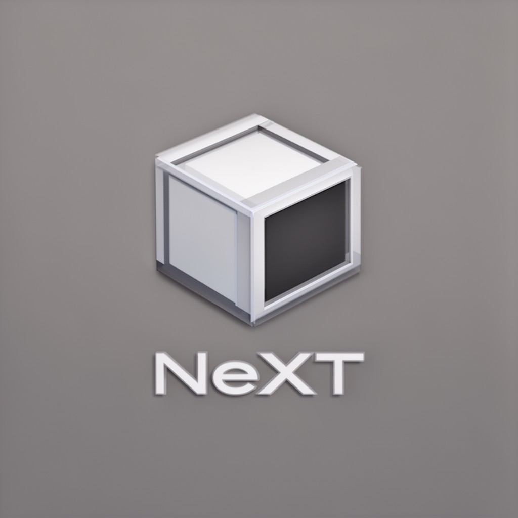 AI-generated illustration of NeXT logo