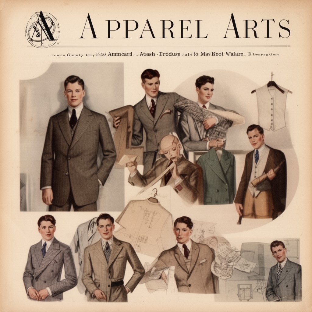 AI-generated illustration of Apparel Arts magazine