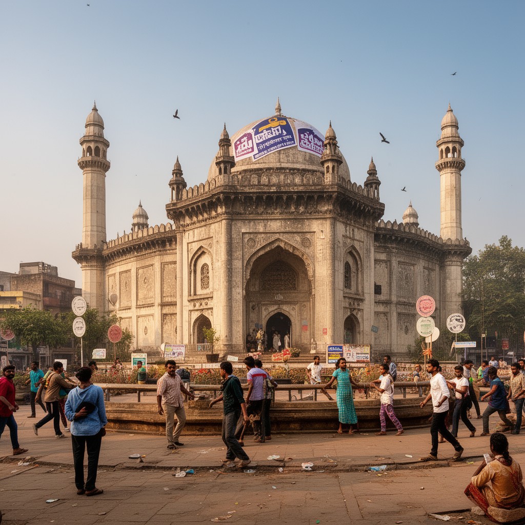 AI-generated illustration of Jama Masjid, Ahmedabad