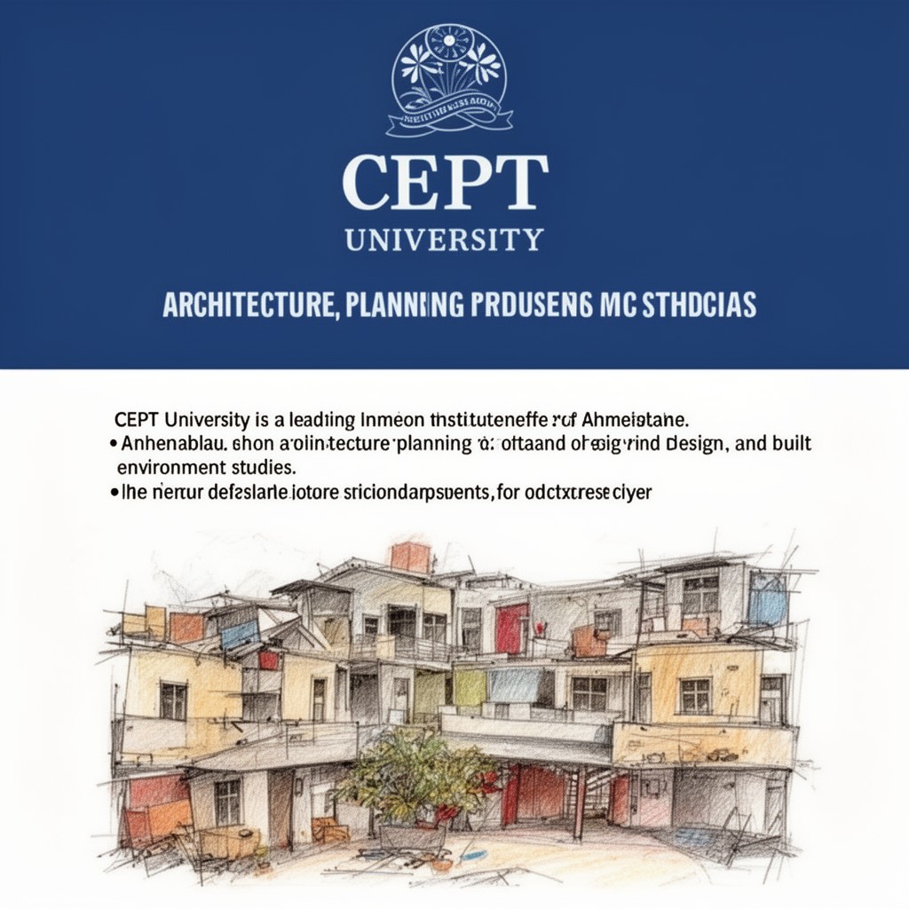 AI-generated illustration of CEPT University