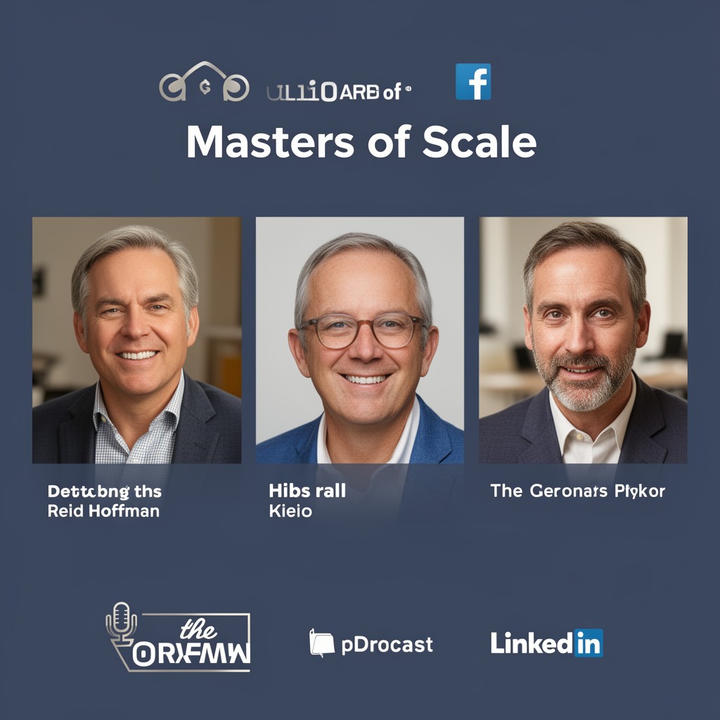 AI-generated illustration of podcast Masters of Scale