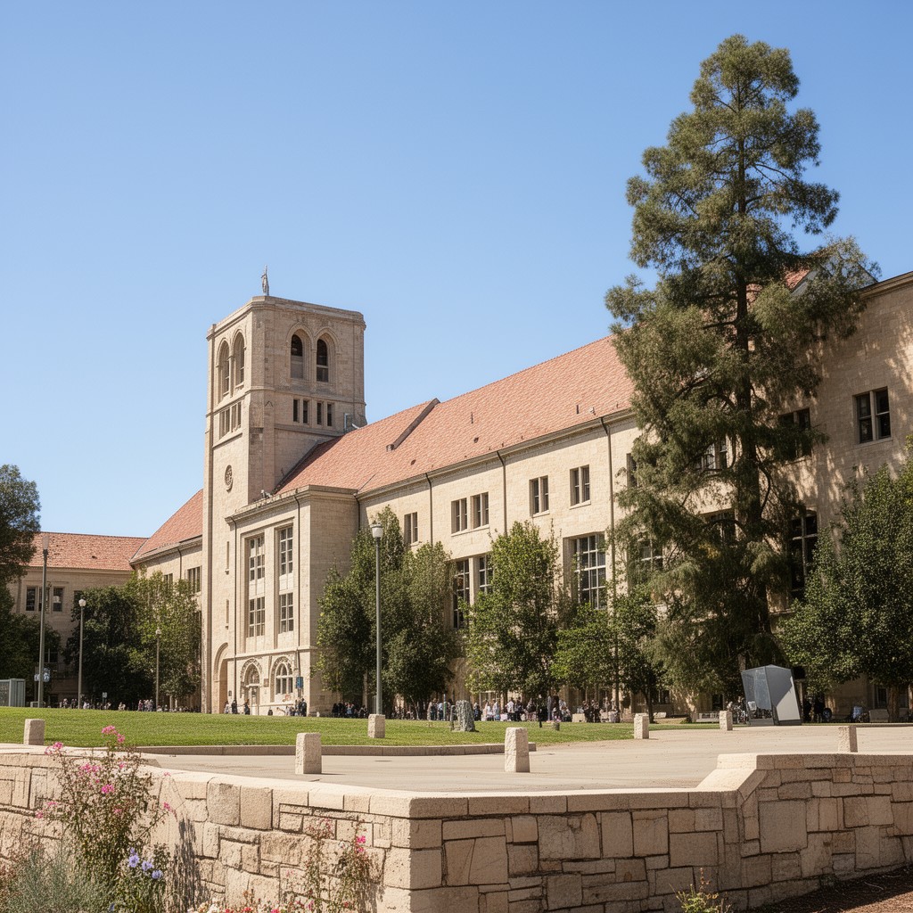 AI-generated illustration of Notre Dame High School (Sherman Oaks)