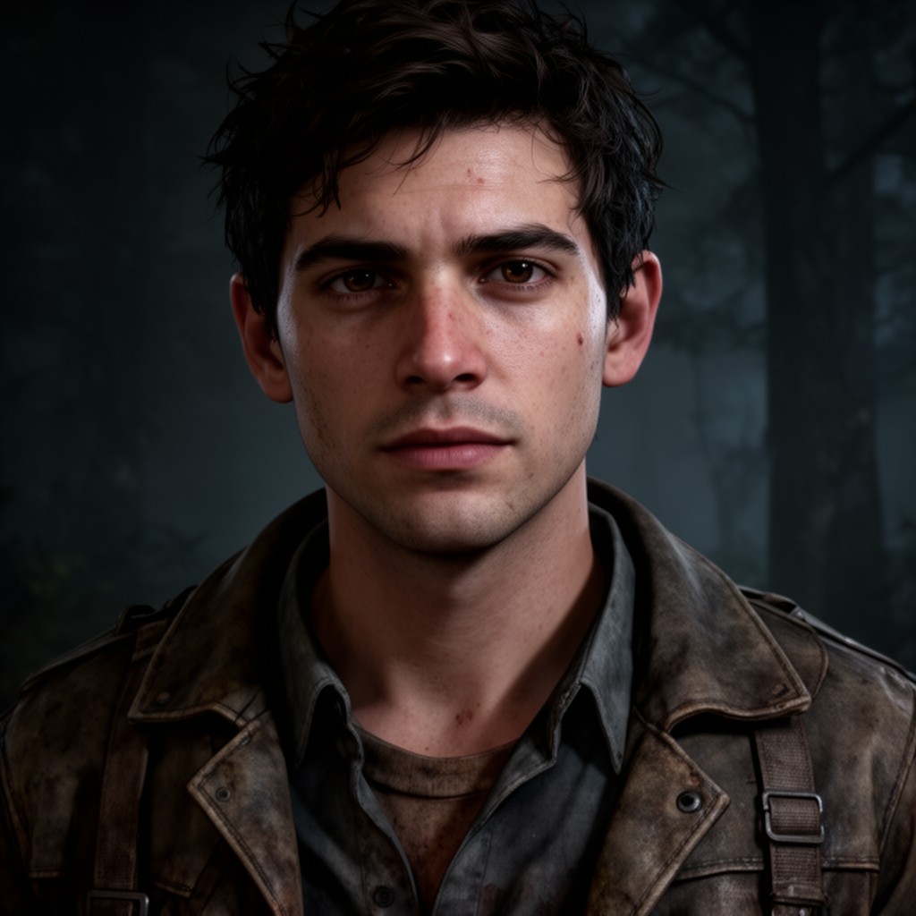 AI-generated illustration of Joshua Washington in Until Dawn