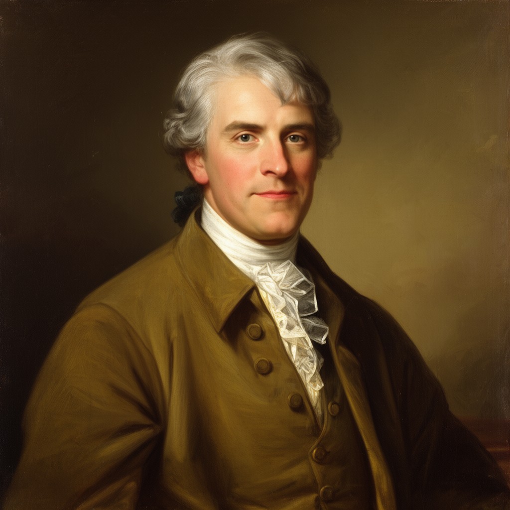 AI-generated illustration of Benjamin Thompson, Count Rumford